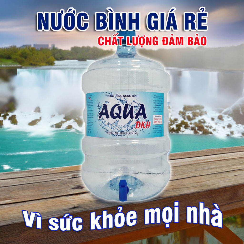 Nước tinh khiết đóng bình giá rẻ AQUA 20L